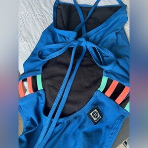 JOLYN - Contrast Gavin Tie-Back Onesie - Deep Blue Sea - Size 30